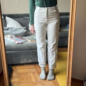 John Galt White Painter Pants with Big Pockets and Side Loop! size small